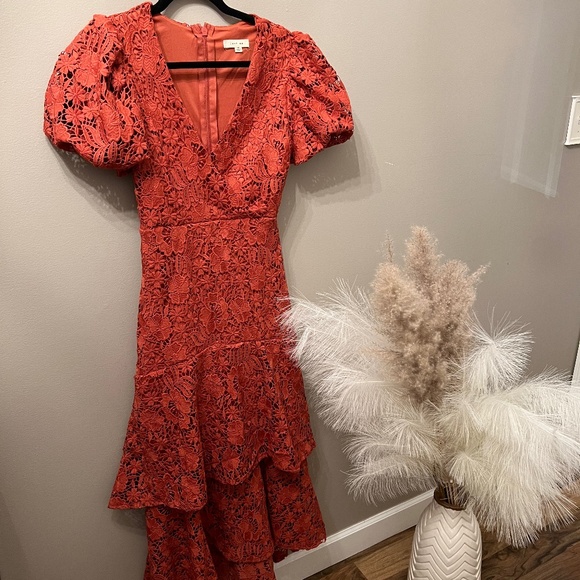 Burn Orange Crochet Easter Maxi - Picture 1 of 6